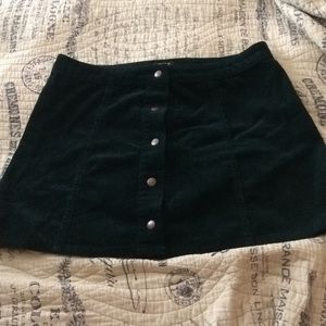 Dark Green Mini Skirt